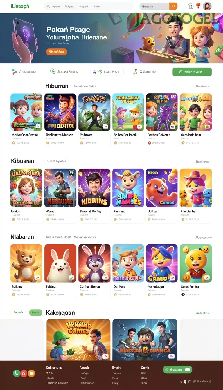 Cuplikan layar GOTO77 — menu navigasi