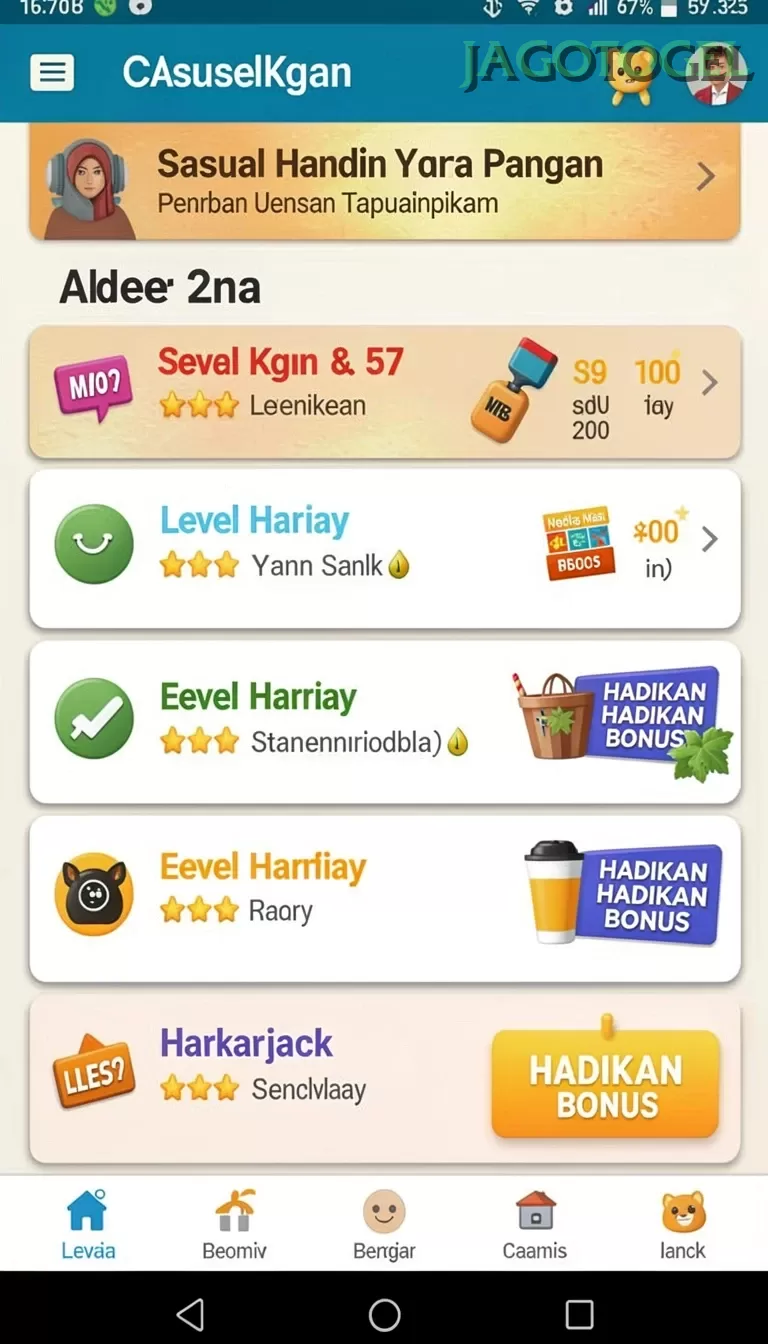 Cuplikan layar ORI33 — menu navigasi